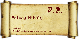 Pelvay Mihály névjegykártya